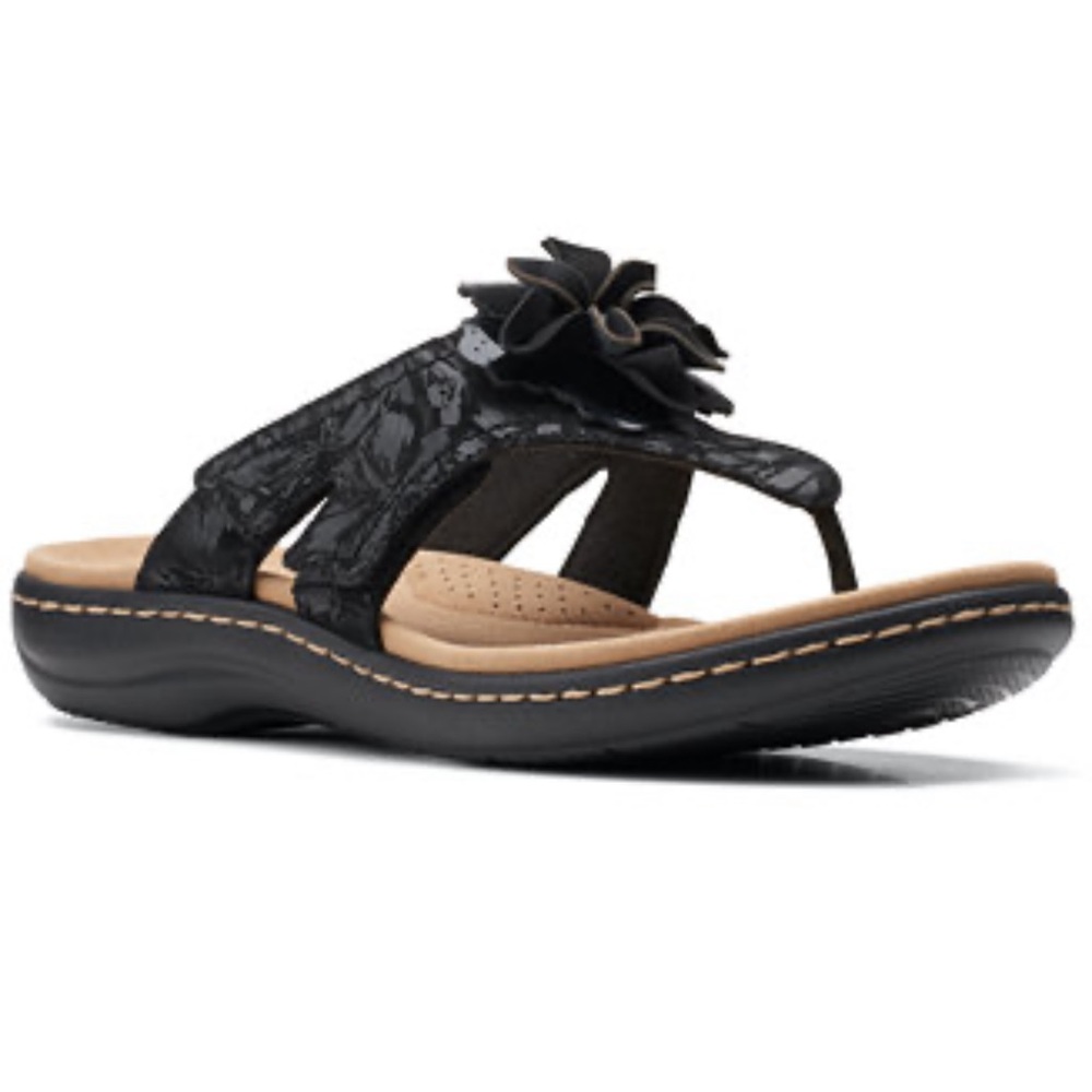 Clarks Women's‎ Collection Laurieann Gema Sandals Black Size 9N